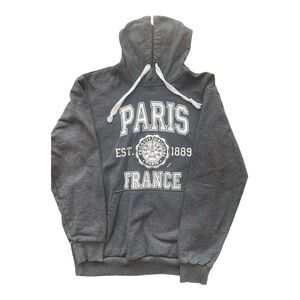 Gray Paris, France Deluxe Hoodie